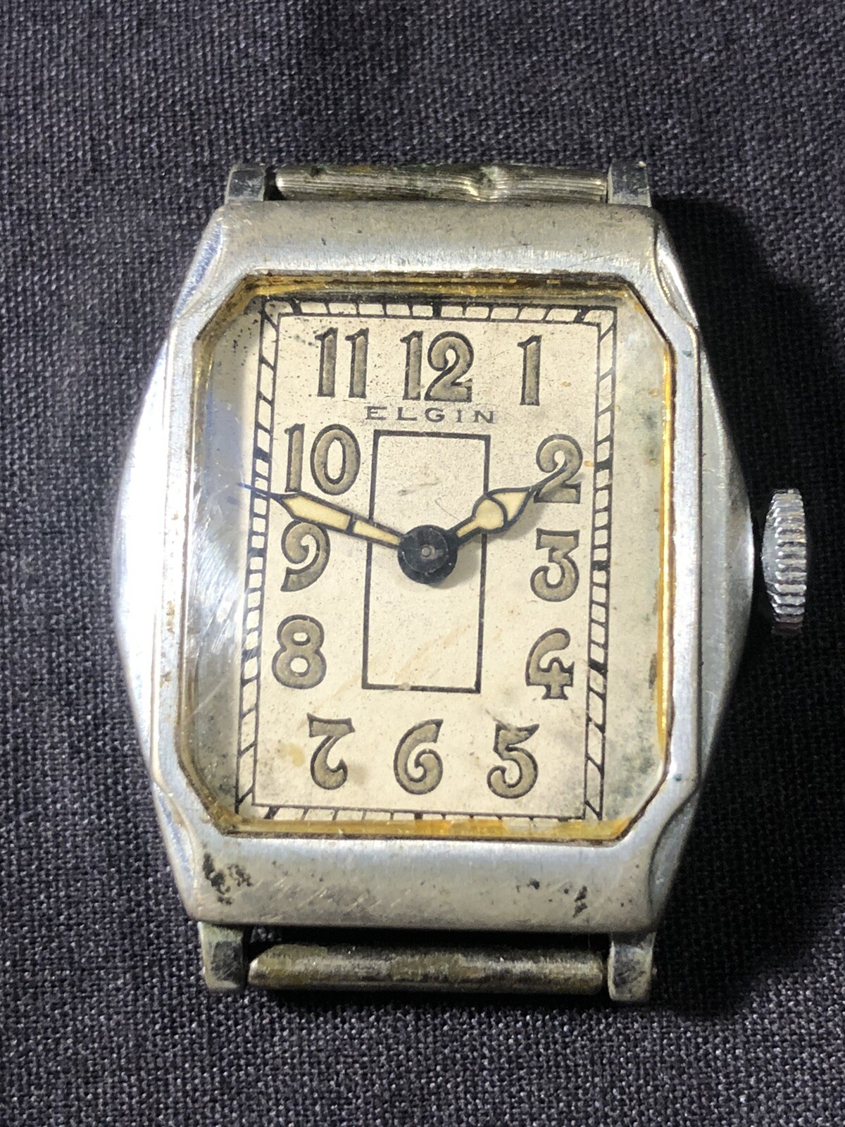 Vintage Art Deco Lady Elgin Tank Watch 15 Jewels Mechanical Repair/Parts