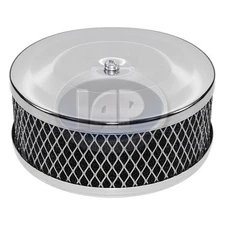 VW CHROME / FOAM AIR CLEANER 5-3/8" DIAMETER, 2" NECK 1200-1600cc EMPI 9121