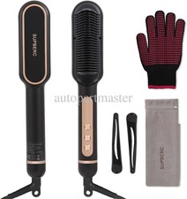 Negative Ionic Hair Straightener Brush, 30s Fast Heating Hair Straightening Comb