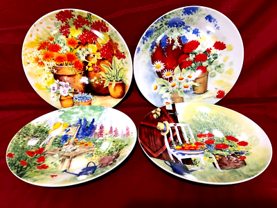 Godinger Set Of Floral Snack Plates 1/2