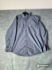 Carhartt Original Fit Blue Long Sleeve Button Up Shirt L