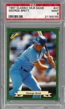 1987 Classic Green MLB Game #47 George Brett Kansas City Royals PSA 9 Mint 83163