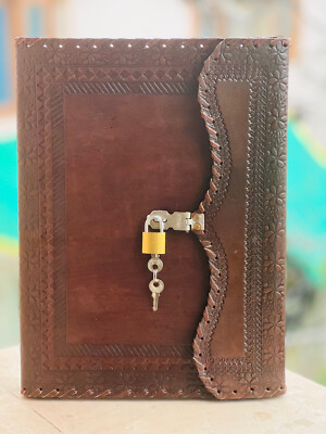 Awarded Leather Binder Cover Notebook Folder Lock