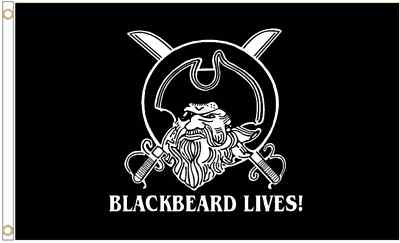 Pirat Blackbeard Edward Teach Polyester 5 Fuß x 3 Fuß Flagge