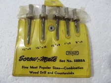 VINTAGE Stanley Screw-Mate Countersink Drill Bits #1525A