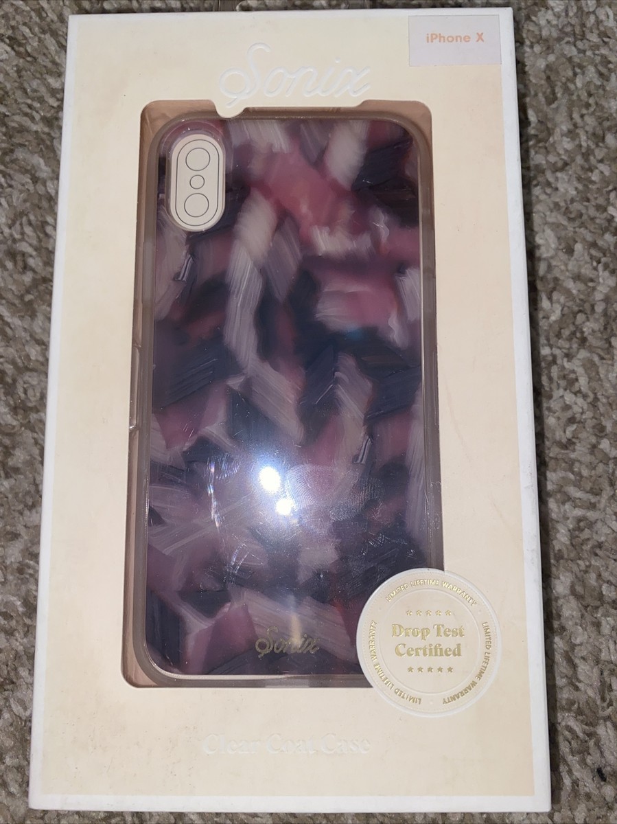Sonix Clear Coat Case Luxe Case Cover for Apple iPhone X, XS Pink Tortoise  -NEW