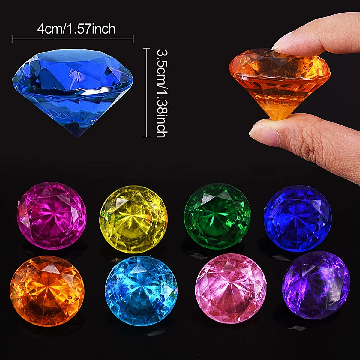 Acrylic shop diamond gems