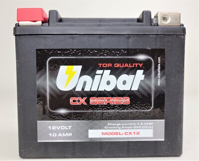 UNIBAT CX12 AGM HI-PERF SEALED BATTERY ATV MOTORCYCLE UPGRADE