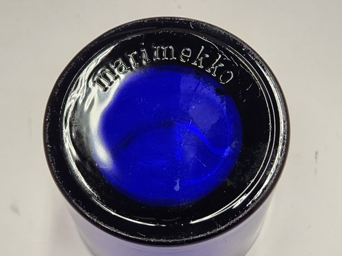 MARIMEKKO KIVI iittala Glass Votive Tea Light Candle Holder Navy Cobalt Blue b5 - 第 2/7 張圖片