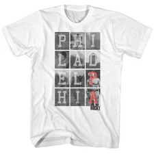 Rocky T-Shirt Philadelphia Blocks White Tee
