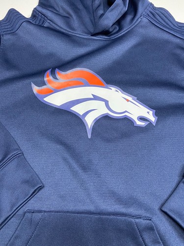 Denver Broncos Men's S Hoodie Sweatshirt Blue NFL Team Apparel - Picture 2 of 10
