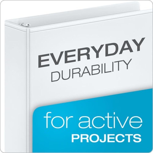 3 Ring Binder 3 Inch Presentation View White Holds 625 Sheets 4 Pack of Binders - Picture 3 of 7