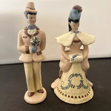 Kay Finch 1940s Godey Courting Couple California Pottery Figurines