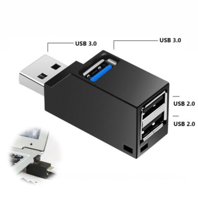 3 Ports USB 3.0 Super Speed Data HUB Adapter Verteiler für Notebook Laptop PC