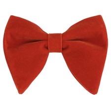 Velvet Pre-tied Adjustable Bow Tie for Men Oversize One Size 056-red velvet 