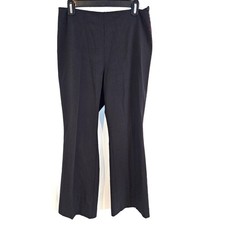 Karen Kane Size 12 Black Pants with Burgundy Embroidery on Sides Wide Leg