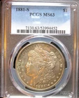 1881-S Morgan Dollar Silver  ---- MS-63 PCGS Graded ---- #414C
