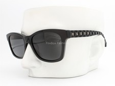 Chanel ch5484-A 622/S4 Sunglasses Black Quilted Pale Gold CC's Logo w/case NWT