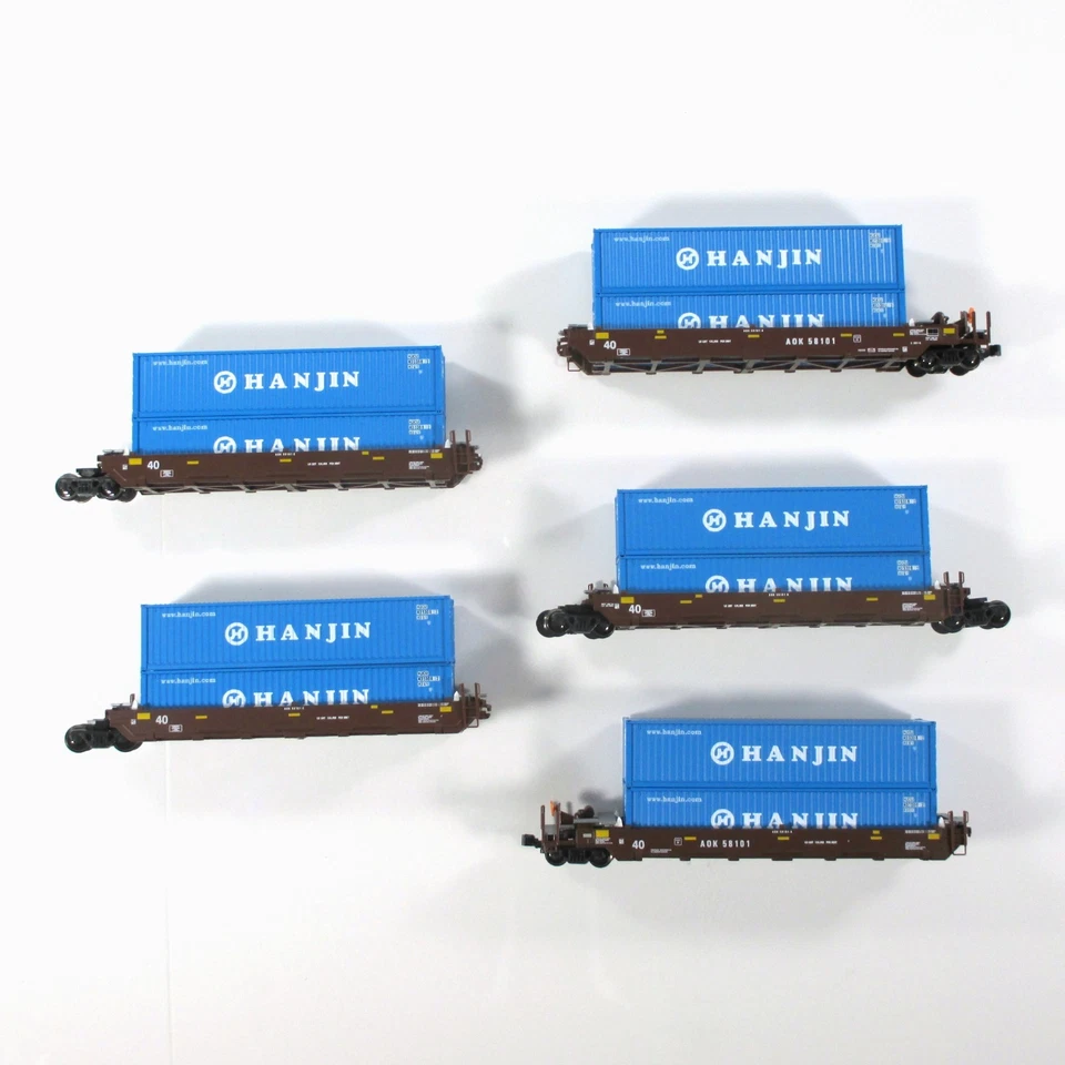 N Scale ***AOK, HANJIN*** Gunderson MAXI-I Well Stack Car #58101 - KATO 106-6155 - Image 4 of 4