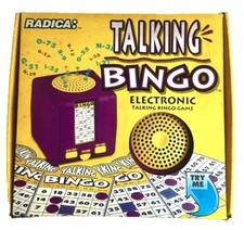 RADICA TALKING BINGO Electronic Game Number Caller + Cards & Markers Tested Work
