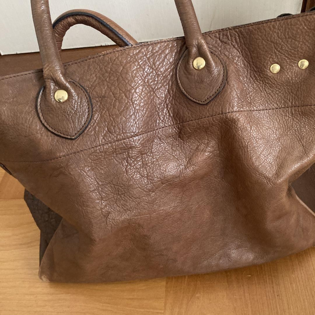 Sita Parantica Brown Leather Handbag with Gold Hardware Sita Parantica Brown Leather Handbag with Gold Hardware