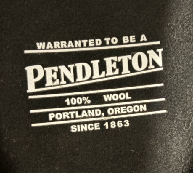 Pendleton AB196-71010 Black 100% Wool Outback Fed… - image 7