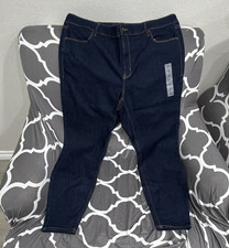 Old Navy Women's Super Skinny Dark Wash Blue Denim Jeans Size 20 Slim Fit