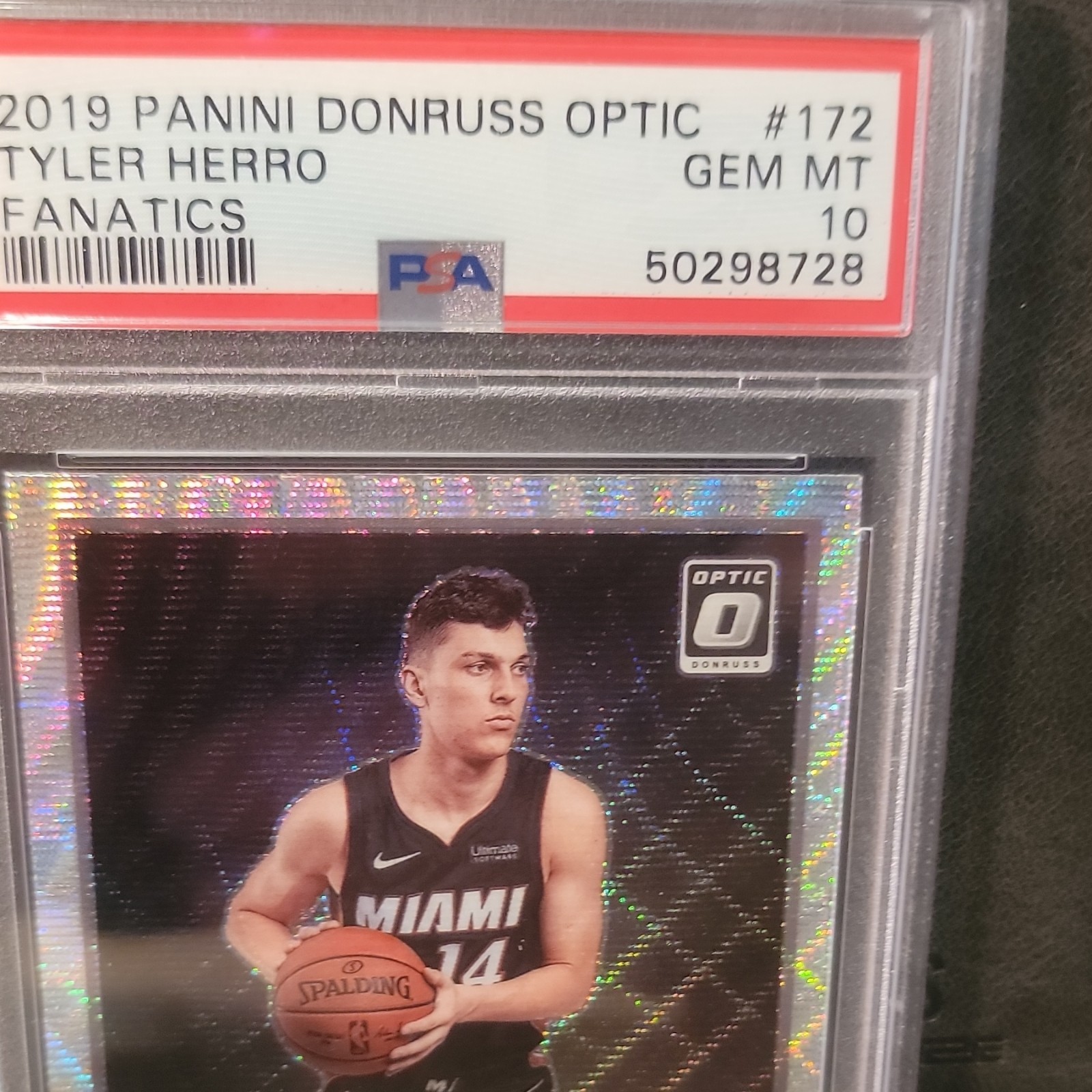Panini Donruss Optic 2019-20 Tyler Herro Rated Rookie Wave Prizm #172 PSA 10