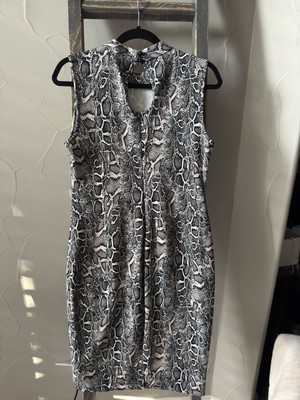 JENNIFER Lopez JLO DRESS Size 8 Women's Snakeskin Print Stretch NWT
