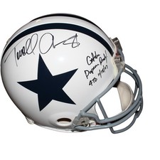 Terrell Owens Signed Cowboys Getcha Popcorn Ready 4 TD NFL Authentic Helmet /81
