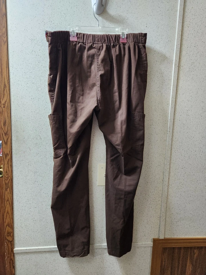 Koi Kathy Peterson Scrub Pants Cargo Style XL Heart Charm Brown Floral Lining - Imagem 4 de 4