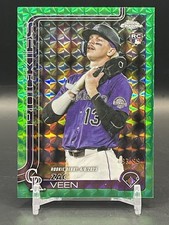 2025 Topps Chrome Update Zac Veen #USC186 RC Rookie Green Geometric /99
