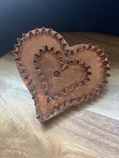Michael Bonne Copper Cookie Cutter Double Filigree Heart