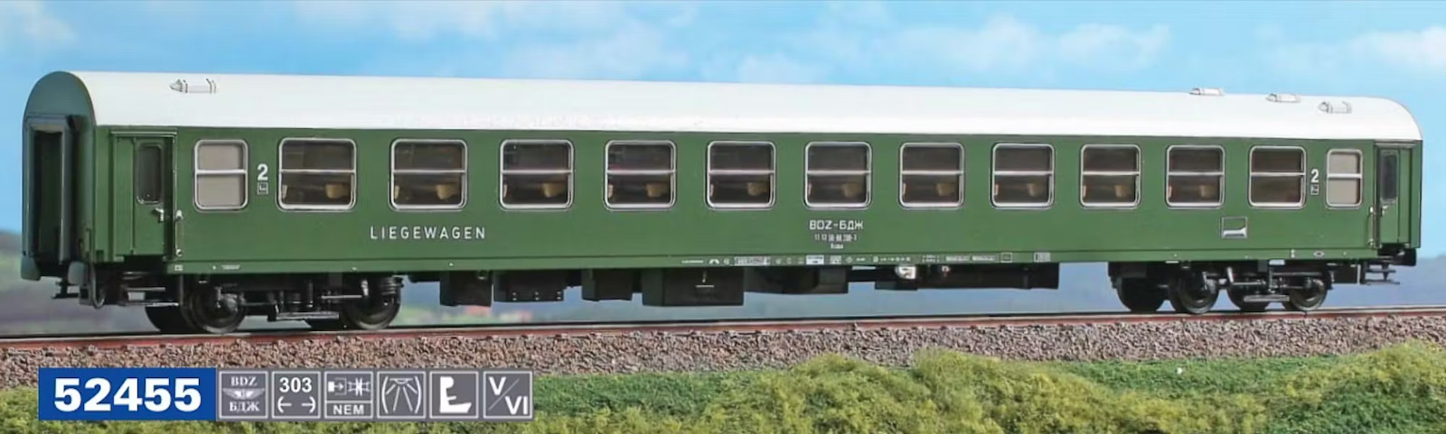 Acme 52455 Halberstädt Bdz Railway Bulgare Beds Bcme Livery Green