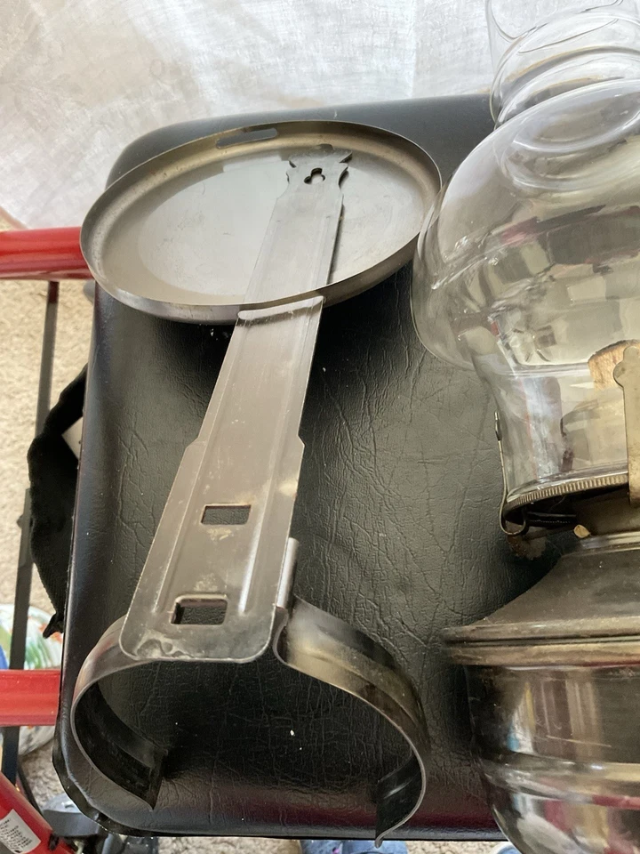 Lámpara de aceite colgante de pared con mecha y placa reflectante decoración rústica de granja Foto 4 de 4