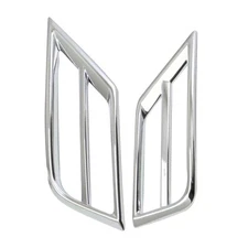 2Pcs L/R ABS Chrome Front Fog Light Lamp Frame Cover Trim For VW Tiguan B