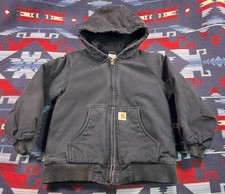 Carhartt Detroit Vtg Youth kids Boys M 10/12 hoodie Hooded Canvas jacket Coat
