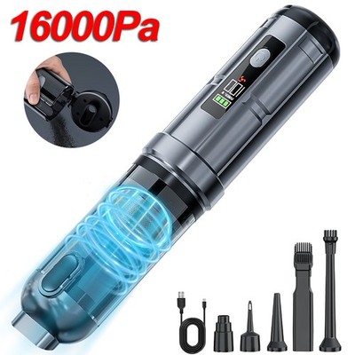 Car Vacuum Cleaner, Cordless Handheld 16000PA, 4-in-1 Vacuum and Air Pump Grey