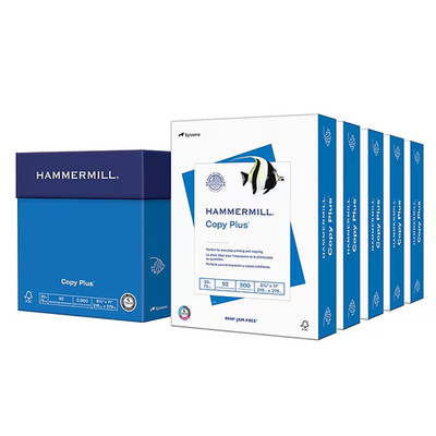 Hammermill Copy Plus 8.5'' x 11'' Copy Paper, 20 lbs., 92 Brightness, 500 Sheets/R