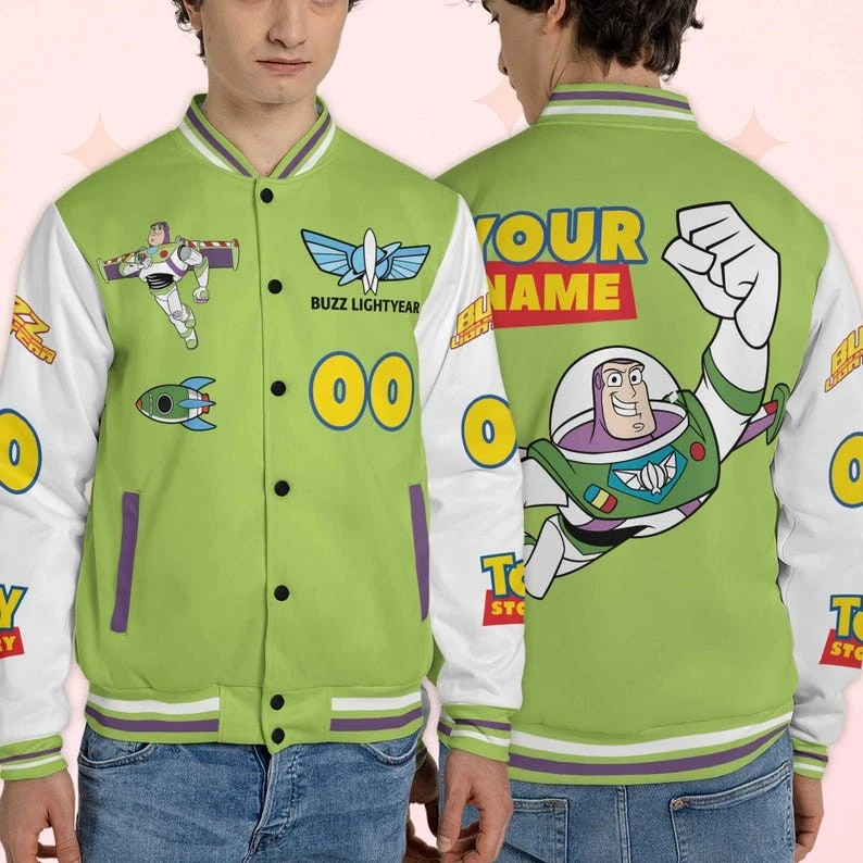 Personalized Toy Story Buzz Lightyear Space Rangers Christmas Baseball Jacket
