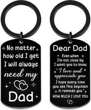 Father'S Day Gifts for Dad from Daughter Son Wife, Sentimental Keychain Meaningf