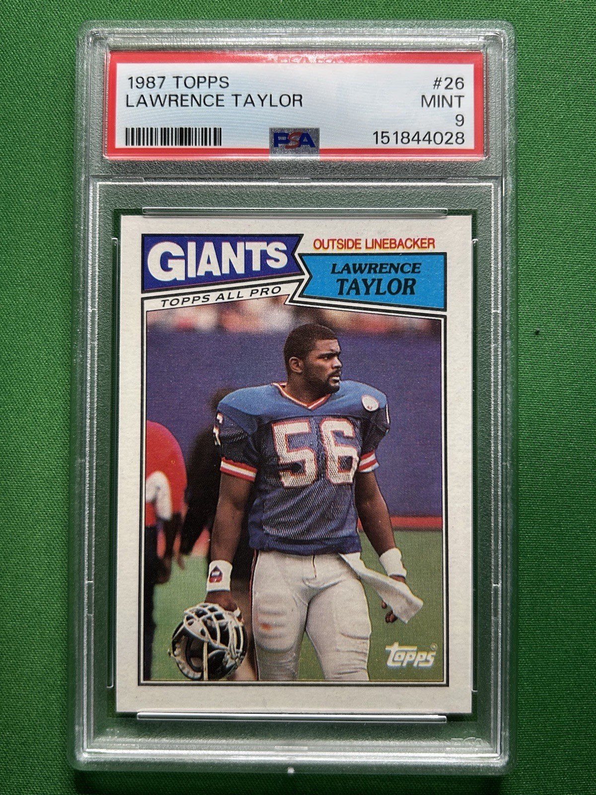 1987 Topps - Lawrence Taylor #26 Giants PSA MINT 9