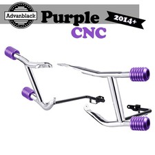 Purple Cnc Protek Rear Performance Crash Bar Saddlebags Guards Fits Harley 14 Purple Cnc Protek Rear Performance Crash Bar Saddlebags Guards Fits Harley 14