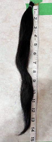 Human Hair, Virgin, Unprocessed, Black,  Approx 14 Inches,