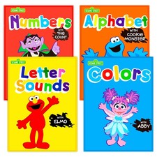 Sesame Street Workbooks Preschool Set of 4 Workbooks - Alphabet with Elmo, ...