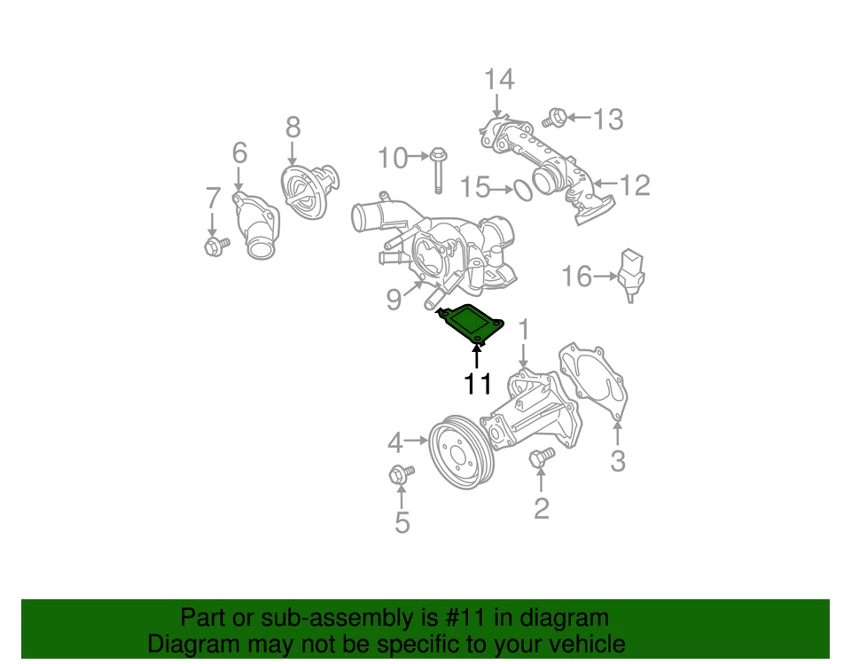 Genuine Nissan Titan Armada NV2500 Thermostat Housing Inlet Gasket - Image 2 of 3