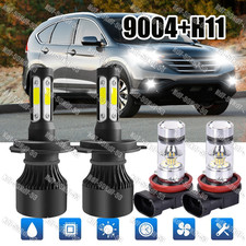 H4+H11 6000K LED Headlight Hi-Lo Beam Fog Light Bulbs For Honda CR-V 2007-2014