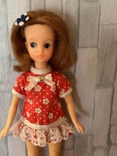 TAMMY CLONE Doll Nakajima Seisakusho Kanna with Original Red Dress Showa era Jp