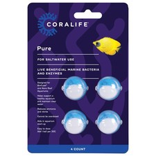Coralife Aquarium Fish Tank Marine Salt Water PURE Care Bacteria 4 pack