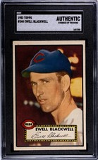 1952 Topps #344 Ewell Blackwell -- SGC Authentic (Trimmed)